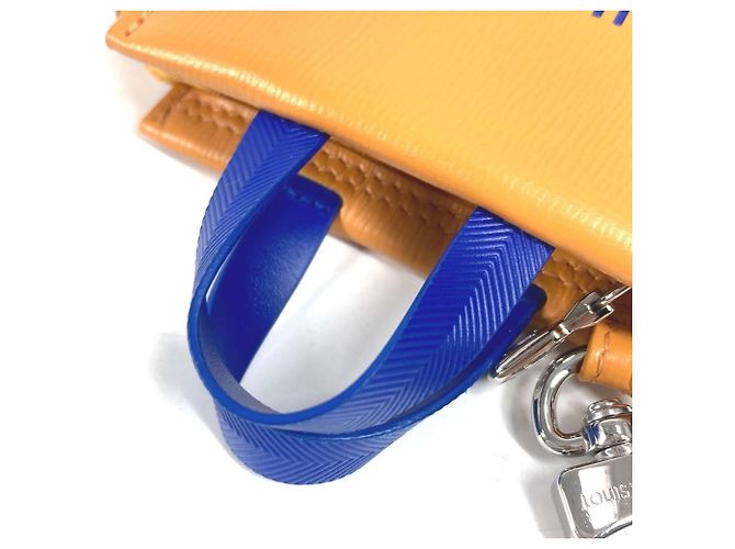 Chaveiro de couro azul e laranja Louis Vuitton - vista 10