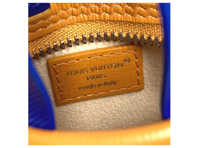 Chaveiro de couro azul e laranja Louis Vuitton - vista 12