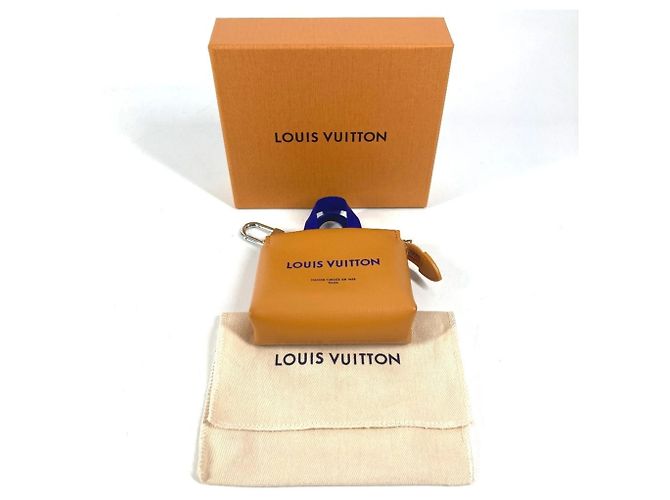 Chaveiro de couro azul e laranja Louis Vuitton - vista 3