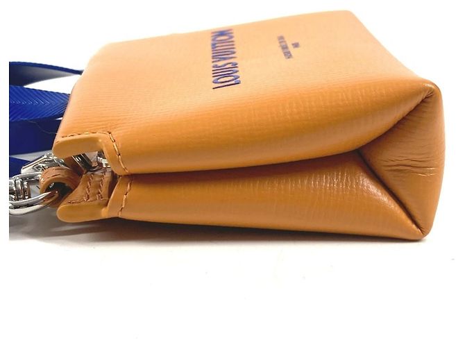 Chaveiro de couro azul e laranja Louis Vuitton - vista 5