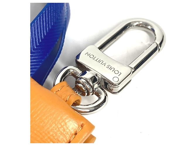 Chaveiro de couro azul e laranja Louis Vuitton - vista 9