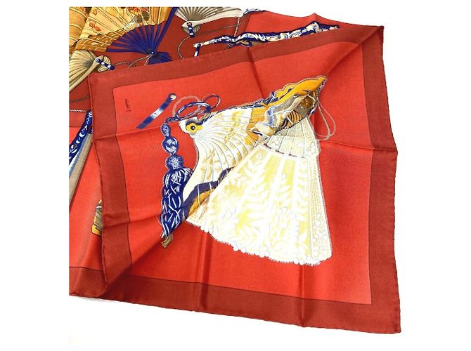 Bufanda de Seda Brise de Charme de Hermès Roja Multicolor - vista 11