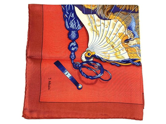 Bufanda de Seda Brise de Charme de Hermès Roja Multicolor - vista 12