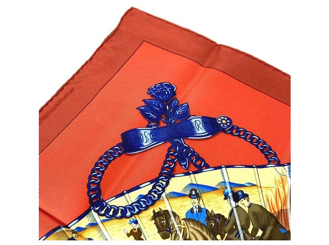 Bufanda de Seda Brise de Charme de Hermès Roja Multicolor - vista 3
