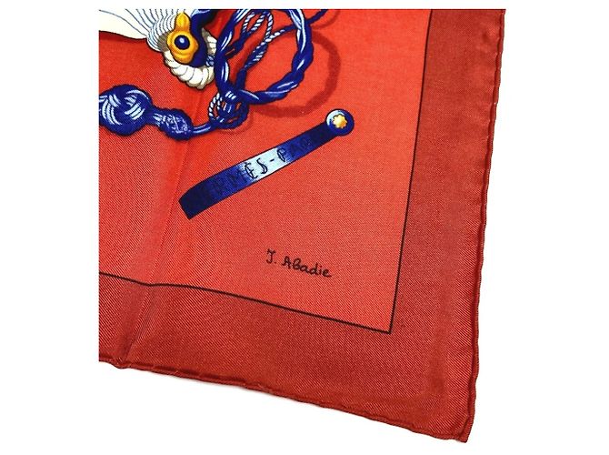 Bufanda de Seda Brise de Charme de Hermès Roja Multicolor - vista 4