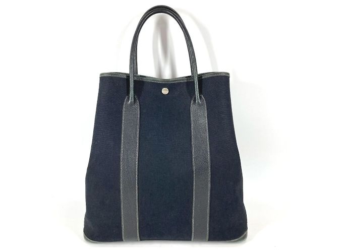 Hermès Borsa Tote HERMES Garden File MM Nero - vista 2