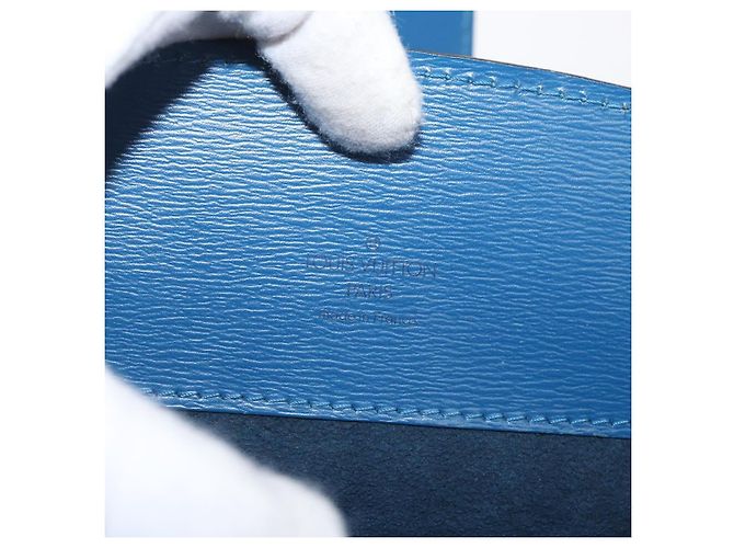 Borsa a Spalla Cluny Louis Vuitton in Pelle Epi Blu - vista 6
