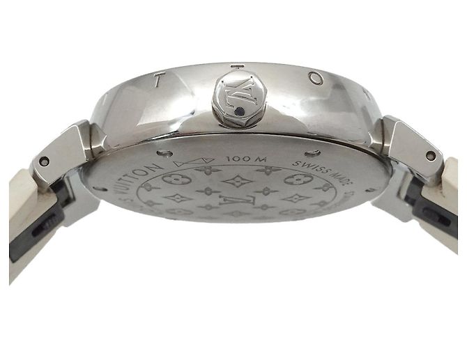 Louis Vuitton Tambour MM Monogram Weiß Quarz Uhr - Ansicht 6