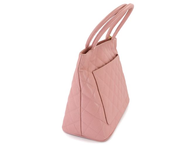 Timeless Borsa Medallion CHANEL in pelle caviar rosa - vista 4