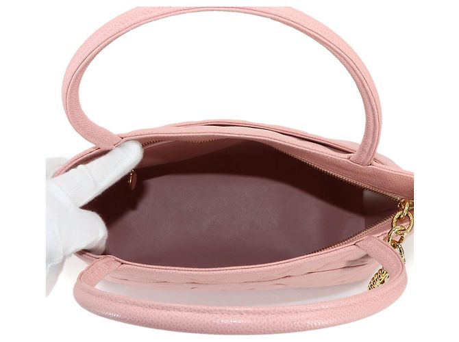 Timeless Borsa Medallion CHANEL in pelle caviar rosa - vista 7