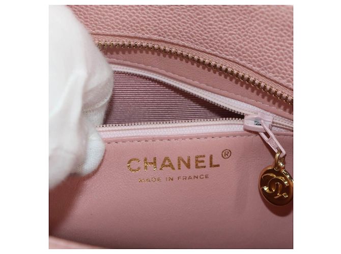 Timeless Borsa Medallion CHANEL in pelle caviar rosa - vista 8