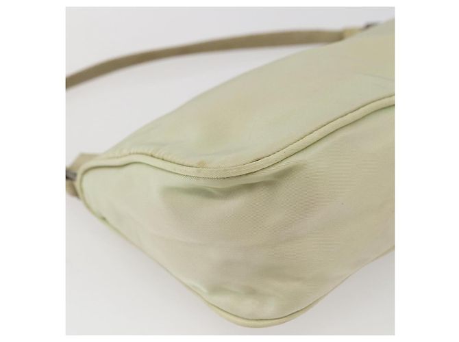 PRADA Accessory Pouch Nylon Beige Silver Auth bs33423 Silvery - view 15