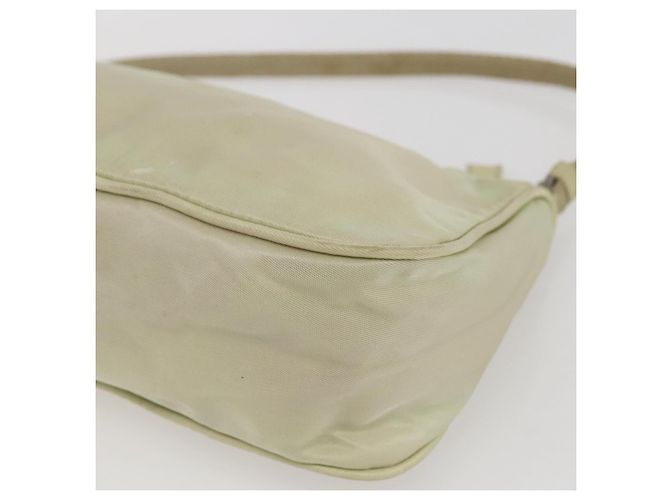 PRADA Accessory Pouch Nylon Beige Silver Auth bs33423 Silvery - view 16