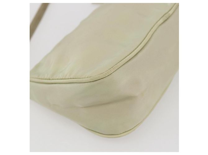 PRADA Accessory Pouch Nylon Beige Silver Auth bs33423 Silvery - view 17