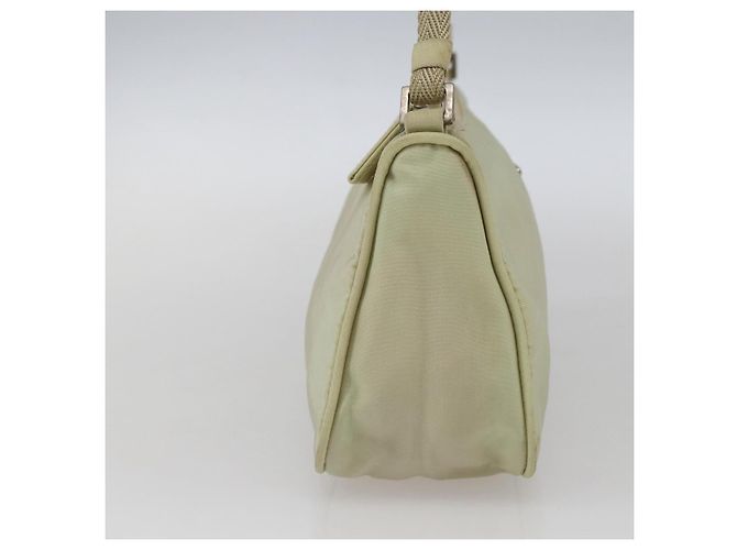 PRADA Accessory Pouch Nylon Beige Silver Auth bs33423 Silvery - view 3
