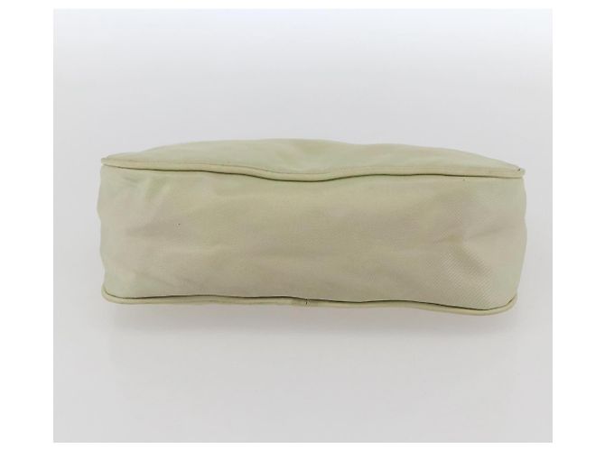 PRADA Accessory Pouch Nylon Beige Silver Auth bs33423 Silvery - view 5