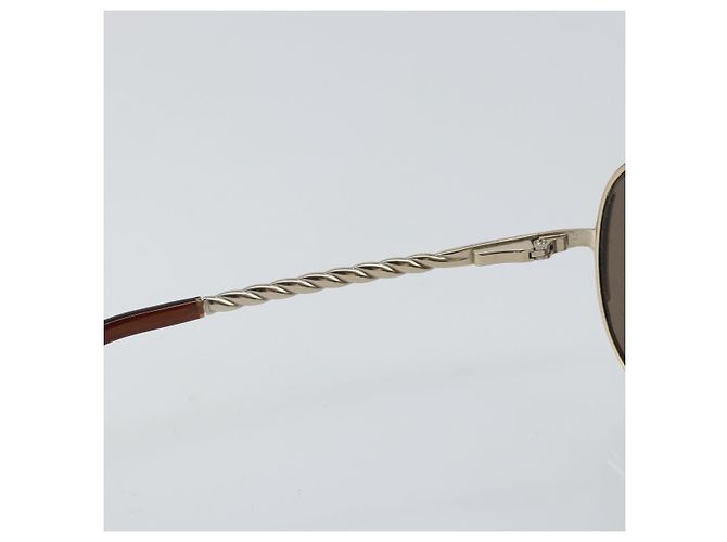 Gafas de sol Salvatore Ferragamo de metal marrón Auth hk3513 Castaño - vista 12