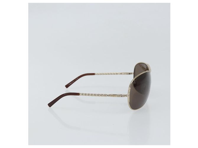 Gafas de sol Salvatore Ferragamo de metal marrón Auth hk3513 Castaño - vista 5