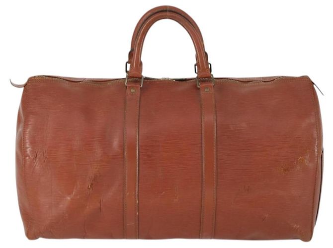 LOUIS VUITTON Epi Keepall 50 Borsa Boston Marrone M42968 LV Auth 168240 - vista 13