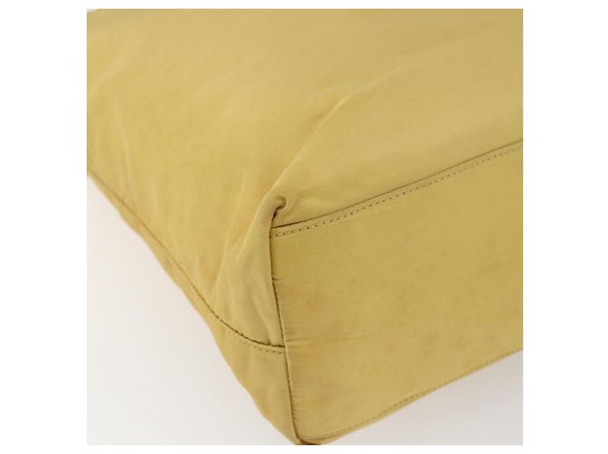 PRADA Borsa a mano in nylon giallo argento autentica bs33282 - vista 16