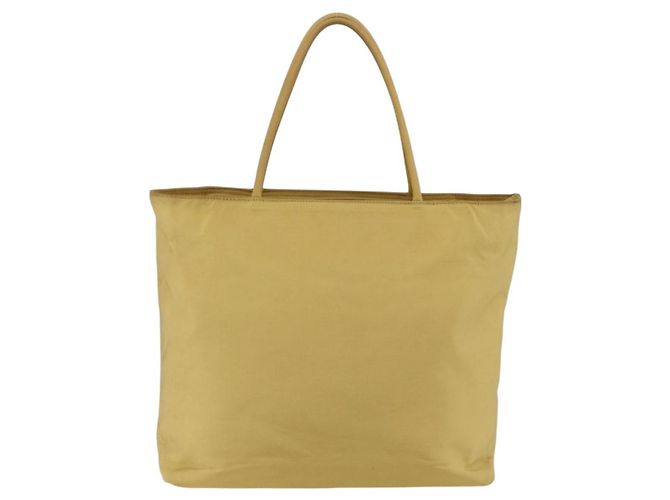 PRADA Borsa a mano in nylon giallo argento autentica bs33282 - vista 2