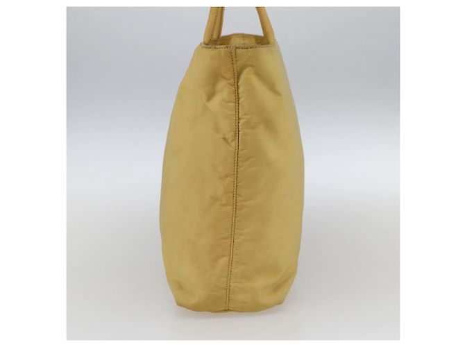 PRADA Borsa a mano in nylon giallo argento autentica bs33282 - vista 4
