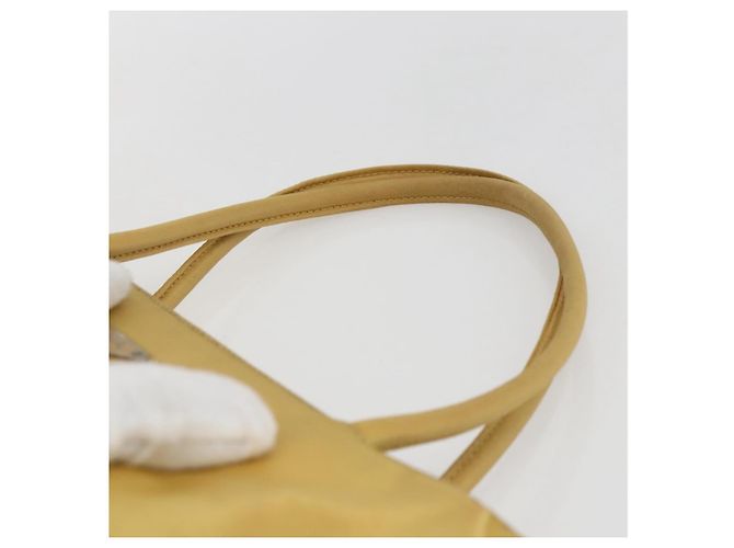PRADA Borsa a mano in nylon giallo argento autentica bs33282 - vista 8