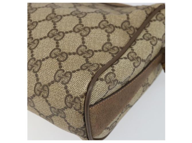 Bolsa Sherry Line GG Supreme Web da GUCCI em PVC bege e dourado 89 02 017 Auth 169674 - vista 10