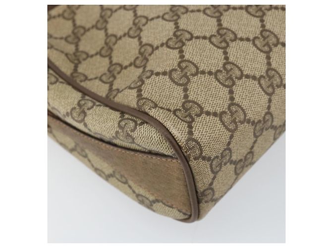 Bolsa Sherry Line GG Supreme Web da GUCCI em PVC bege e dourado 89 02 017 Auth 169674 - vista 11