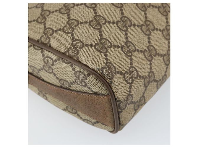 Bolsa Sherry Line GG Supreme Web da GUCCI em PVC bege e dourado 89 02 017 Auth 169674 - vista 13