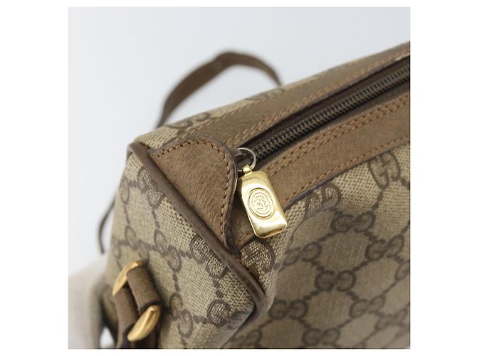 Bolsa Sherry Line GG Supreme Web da GUCCI em PVC bege e dourado 89 02 017 Auth 169674 - vista 15