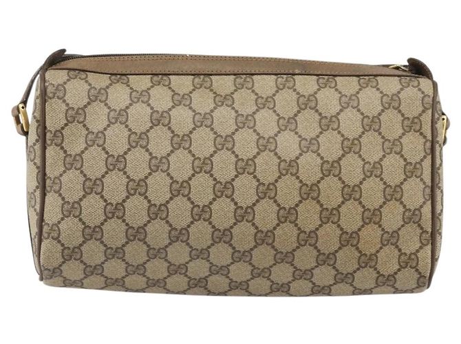 Bolsa Sherry Line GG Supreme Web da GUCCI em PVC bege e dourado 89 02 017 Auth 169674 - vista 3
