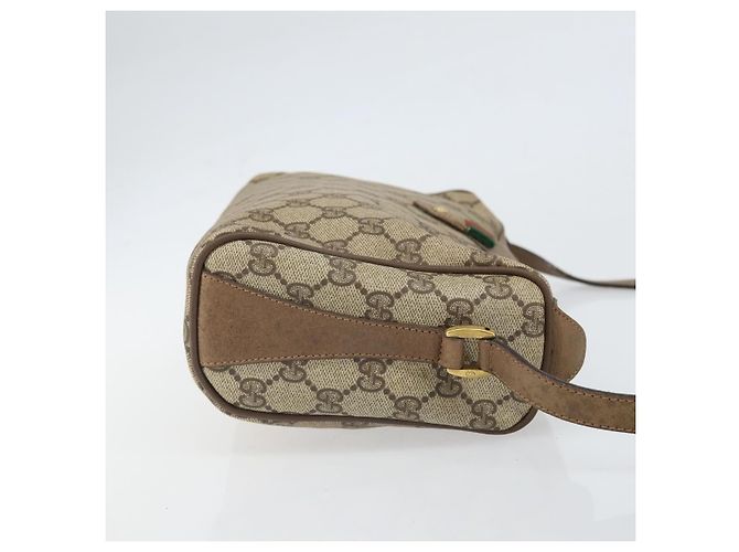 Bolsa Sherry Line GG Supreme Web da GUCCI em PVC bege e dourado 89 02 017 Auth 169674 - vista 4