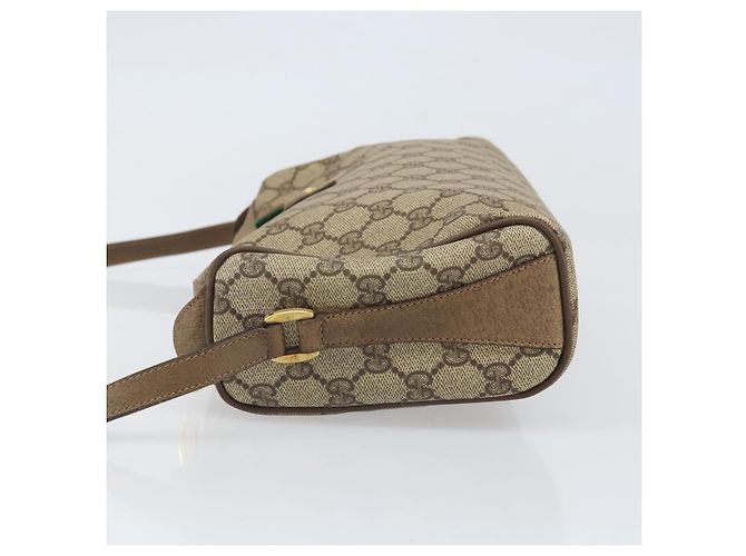 Bolsa Sherry Line GG Supreme Web da GUCCI em PVC bege e dourado 89 02 017 Auth 169674 - vista 5