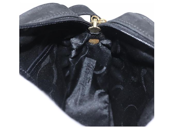 Bolsa de Ombro Vala em Camurça Preta e Dourada Auth BA10372 da Salvatore Ferragamo Preto Dourado - vista 18