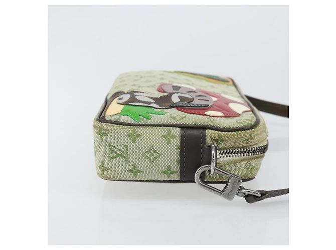 LOUIS VUITTON Mini Tale de Fe Pochette Accessorio Pouch Khaki M92274 Auth ep13094 Cachi - vista 3