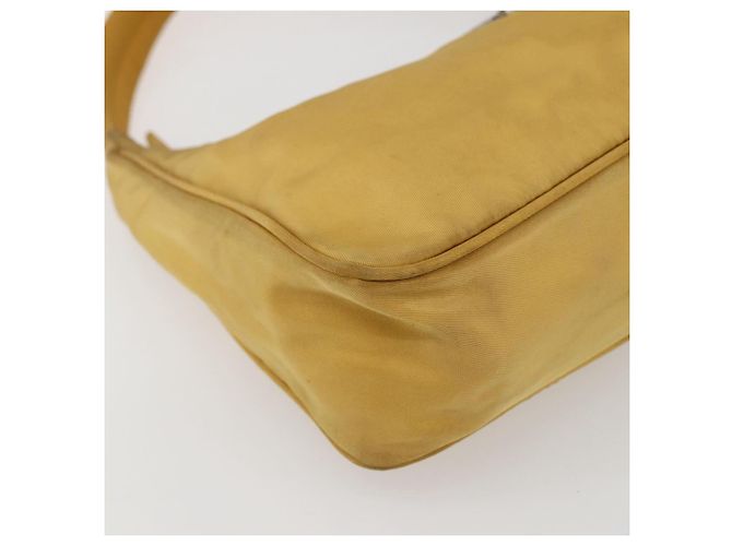 PRADA Borsa a mano in nylon giallo argento autentica ti3741 - vista 14