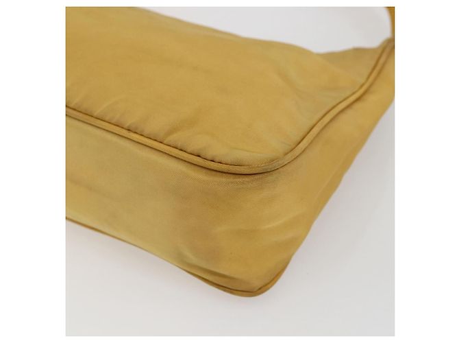PRADA Borsa a mano in nylon giallo argento autentica ti3741 - vista 15