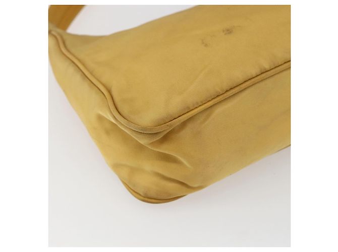 PRADA Borsa a mano in nylon giallo argento autentica ti3741 - vista 16