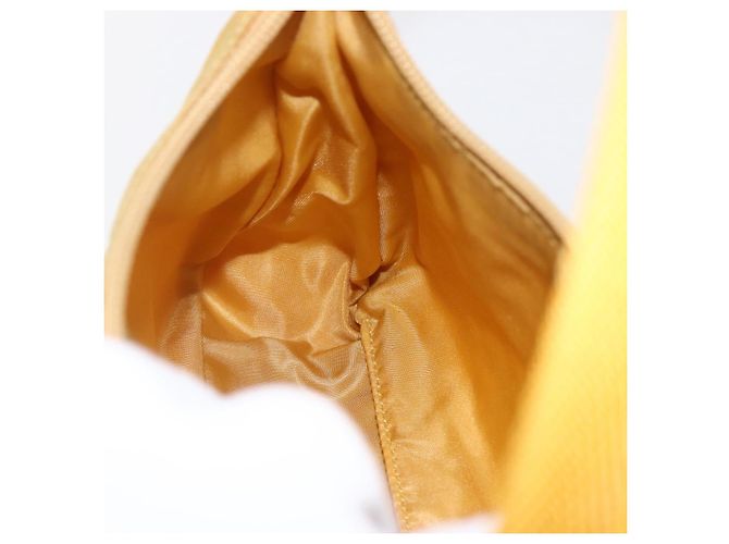 PRADA Borsa a mano in nylon giallo argento autentica ti3741 - vista 20