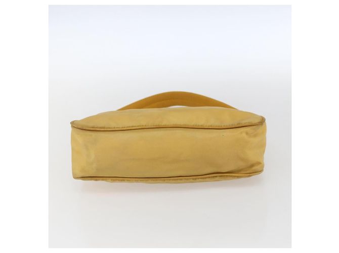 PRADA Borsa a mano in nylon giallo argento autentica ti3741 - vista 5