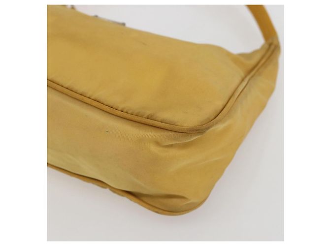 PRADA Borsa a mano in nylon giallo argento autentica ti3741 - vista 9