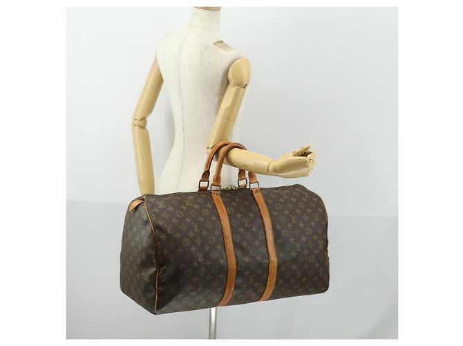 LOUIS VUITTON Bolsa Boston Monogram Keepall 55 M41424 LV Auth ka2325 Monograma - vista 22