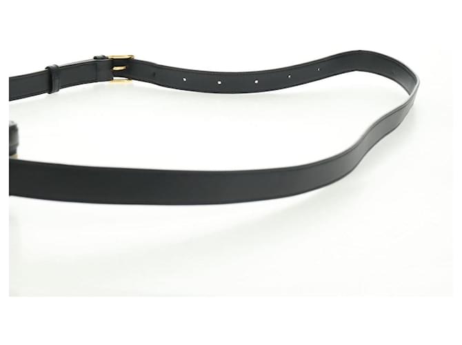 Céline Borsa a Spalla CELINE Triomphe Medium in PVC Nero e Oro Auth BA9639M D'oro - vista 10