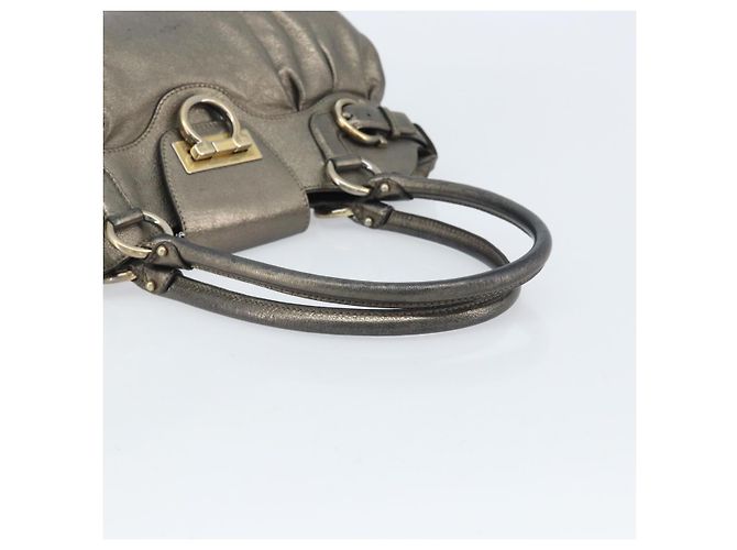 Borsa a mano Gancini in pelle Salvatore Ferragamo oro Auth ka2356 D'oro - vista 7