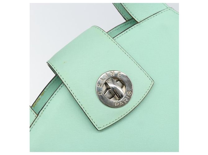 Céline CELINE Circle Handtasche aus Leder grün silber authentisch 171568 - Ansicht 14