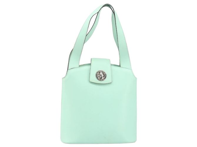 Céline CELINE Circle Handtasche aus Leder grün silber authentisch 171568 - Ansicht 2