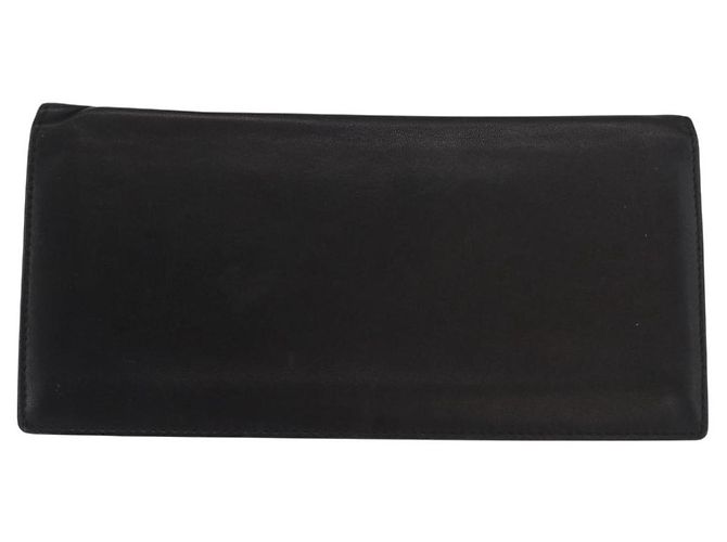Cartera Larga LOEWE de Cuero Negro Auth BA10581 - vista 2