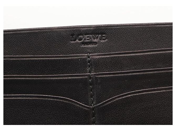 Cartera Larga LOEWE de Cuero Negro Auth BA10581 - vista 9