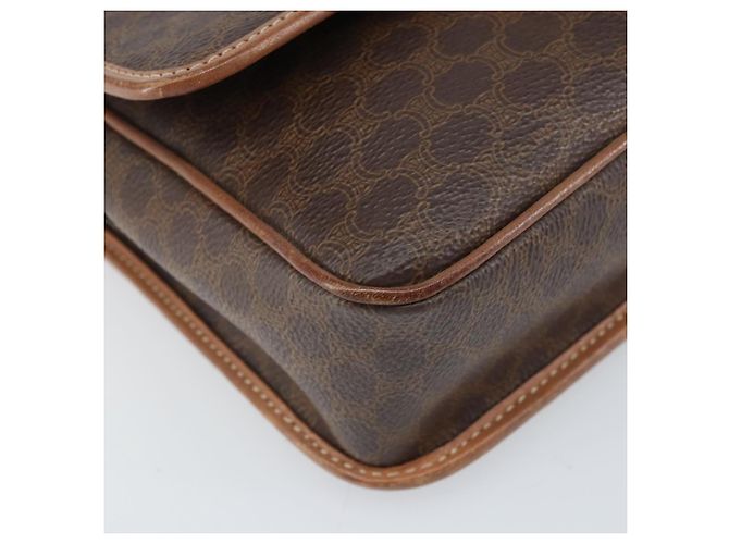 Céline Borsa a spalla circolare in tela Macadam CELINE in pelle PVC marrone oro Auth 171041 D'oro - vista 11